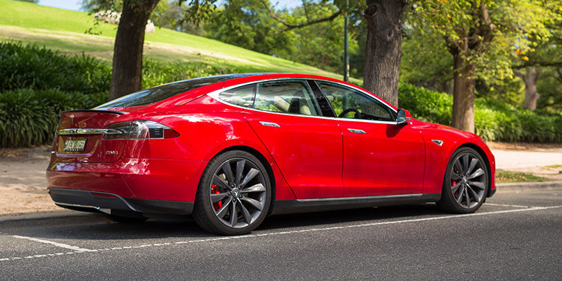 2016 tesla model s p90d rear