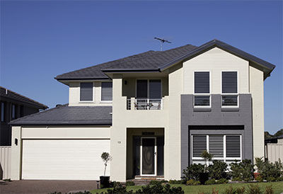 australian suburban two storey house