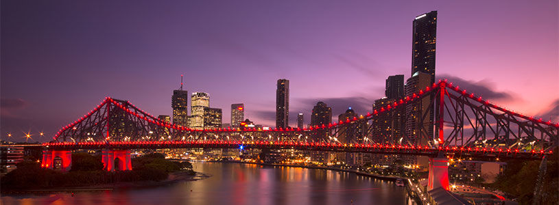 brisbane skyline dusk