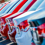 coloured parked cars