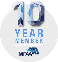 MFAA 10 Year Member Award Logo